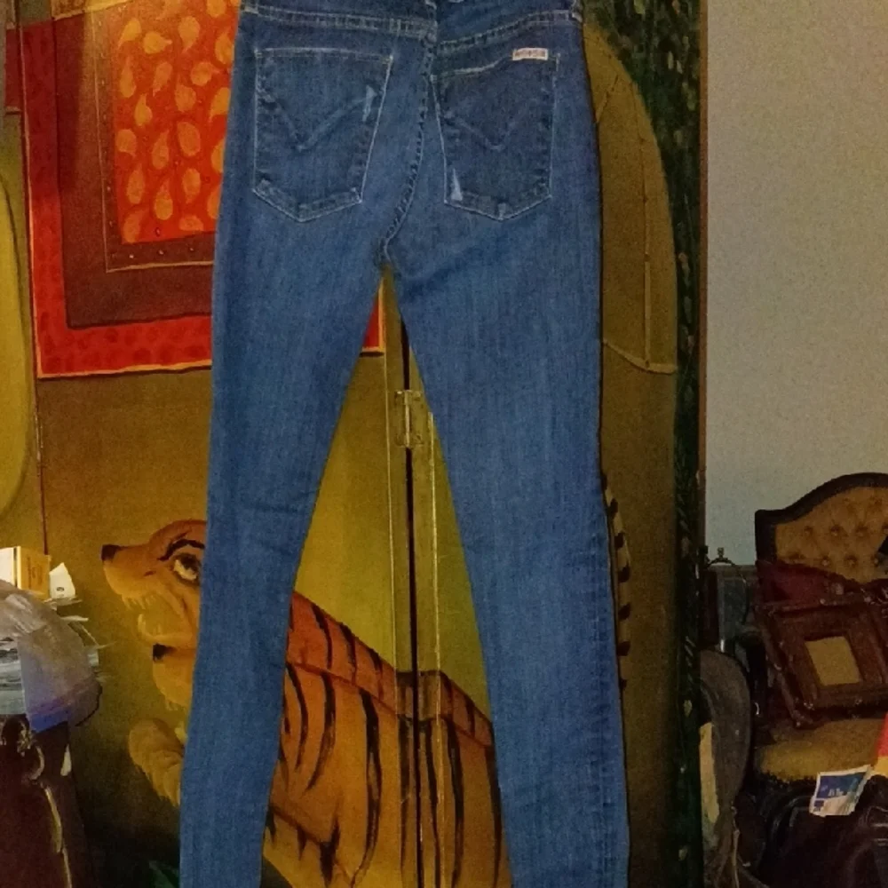 Hudson Jeans Distressed Blue Skinny Jeans - Picture 7 of 7